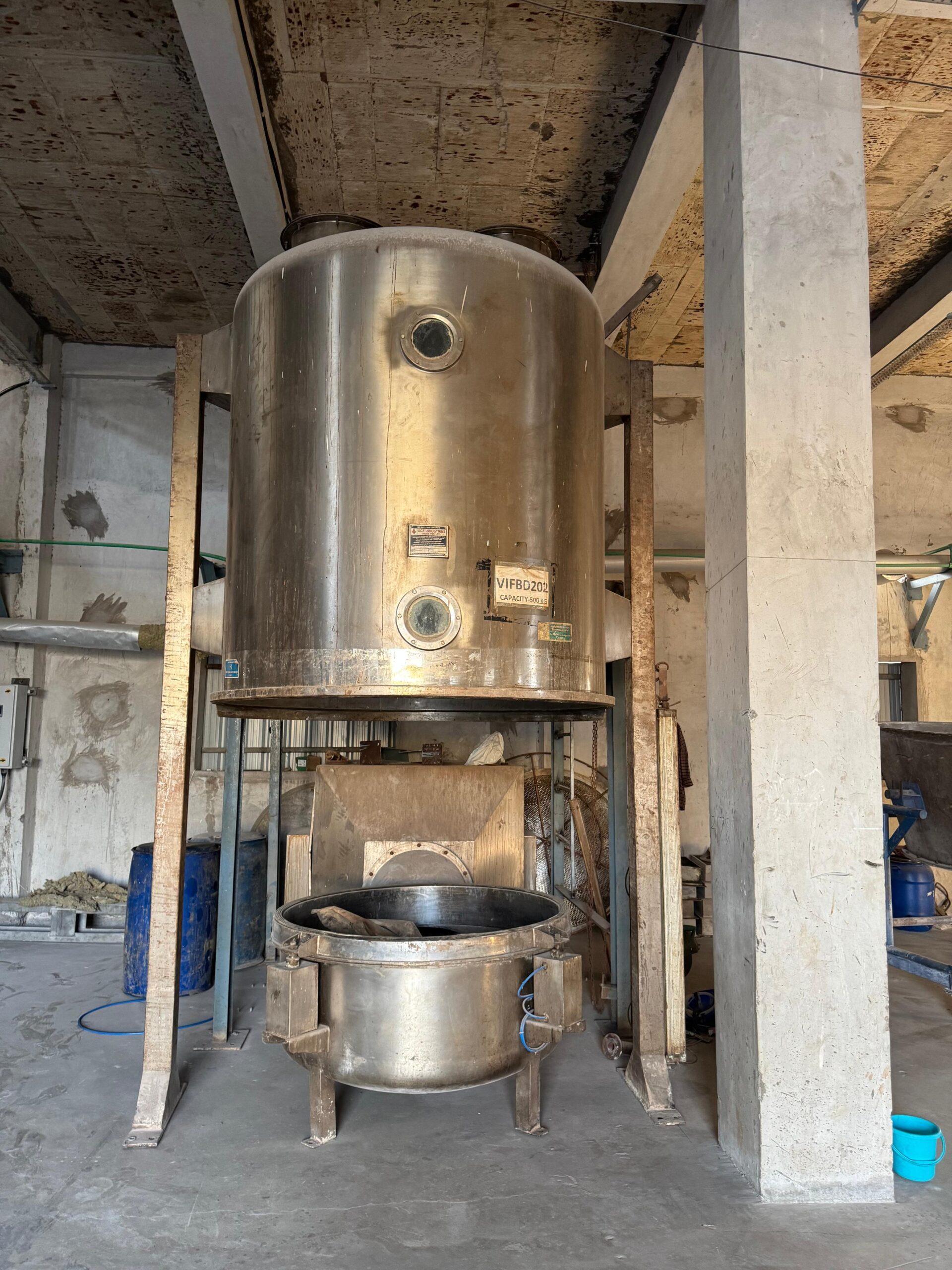 For Sale: Fluid Bed Dryer – 500 KG Capacity (GMP Model)