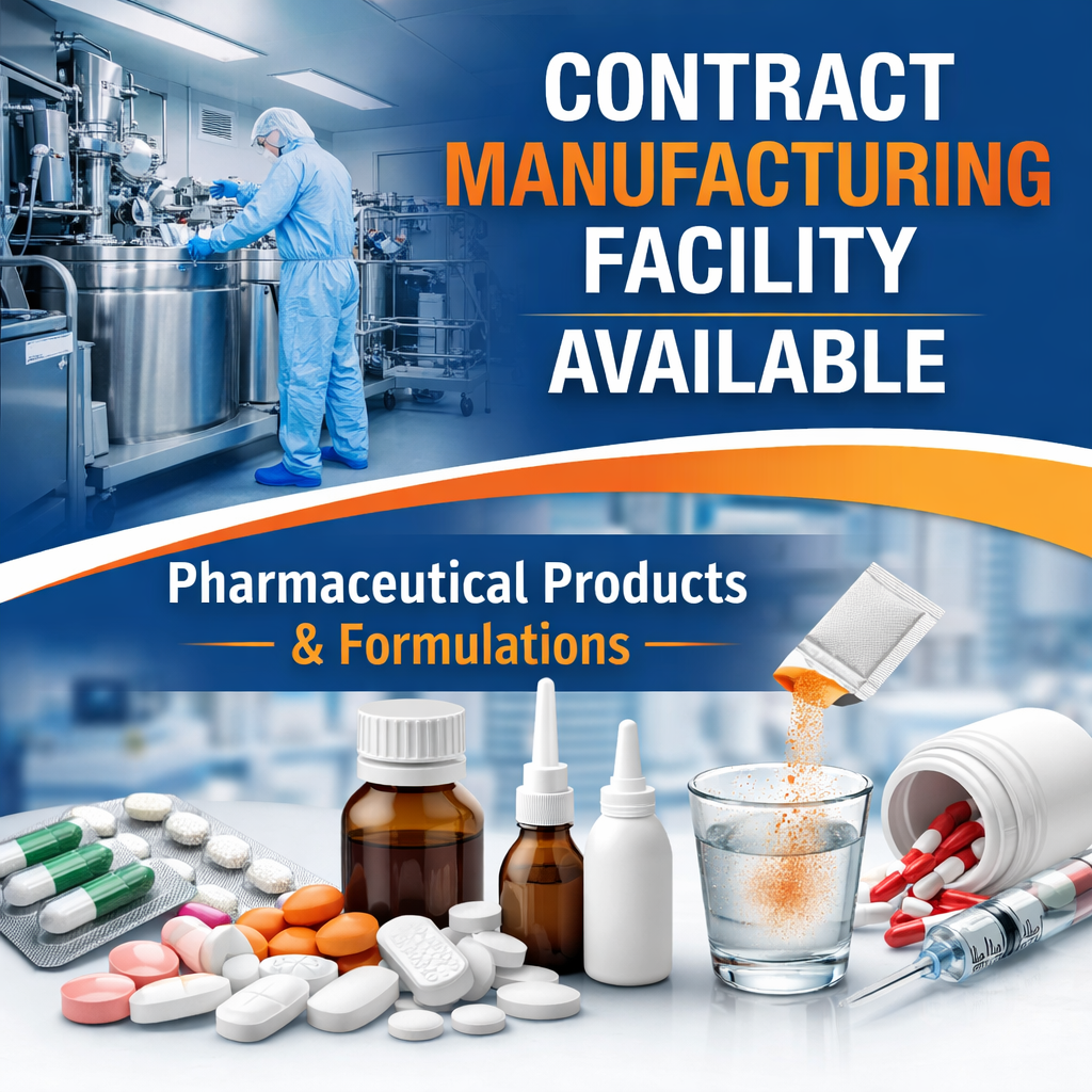 WHO-GMP Certified Pharmaceutical Contract Manufacturing Facility Available
